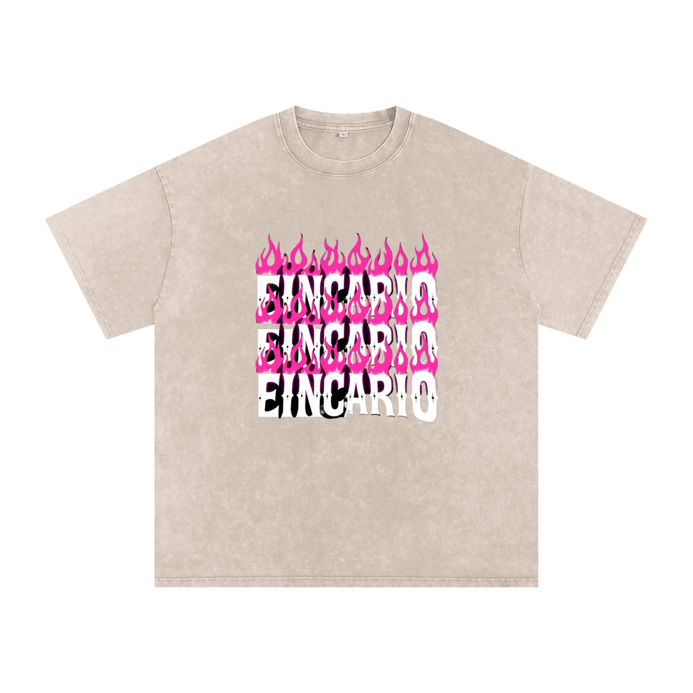 Snow Washed Oversized Cotton T-Shirt