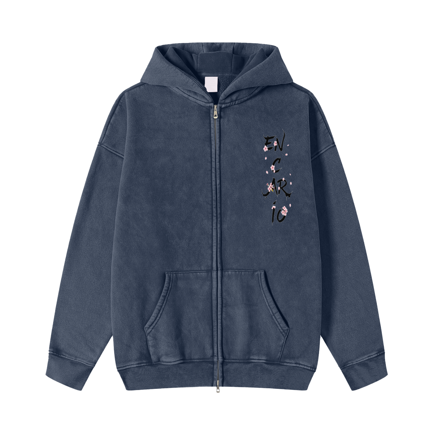 washed Encario zip-up